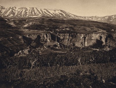 Líbano, Paisagem (foto p/b) de Karl Grober