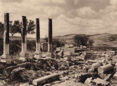 Samaria, Ruínas do Palácio de Herodes (foto a p/b) de Karl Grober