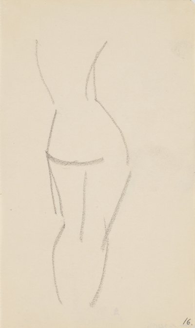 Modelo em pé, visto por trás de Karl Isakson