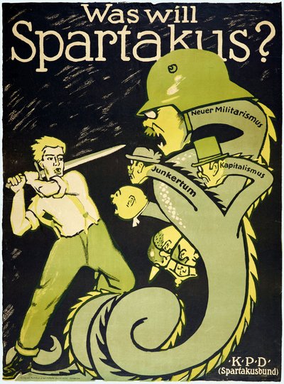 Revolução Alemã 1918-1919 Liga dos Espartacos (Spartakusbund) de Karl Jakob Hirsch