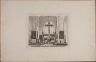 Dinamarquês: Interior da catedral de Lübeck de Karl Jensen