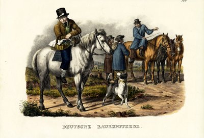 Cavalos Alemães, 1824 de Karl Joseph Brodtmann