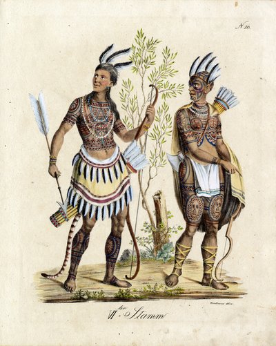Índios da América do Norte (imprimir) de Karl Joseph Brodtmann