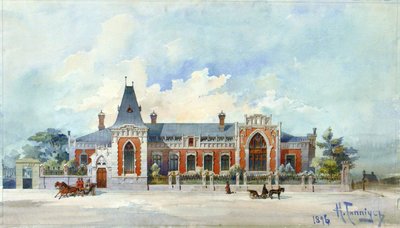 A Casa de Alexey Alexandrovich Bakhrushin em Moscou, 1896 de Karl Karlovich Gippius