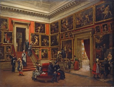 Na galeria de Dresden, 1881. de Karl Louis Preusser