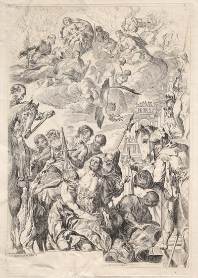 São Jorge se preparando para seu martírio de Karl Ludwig Bernhard Buchhorn