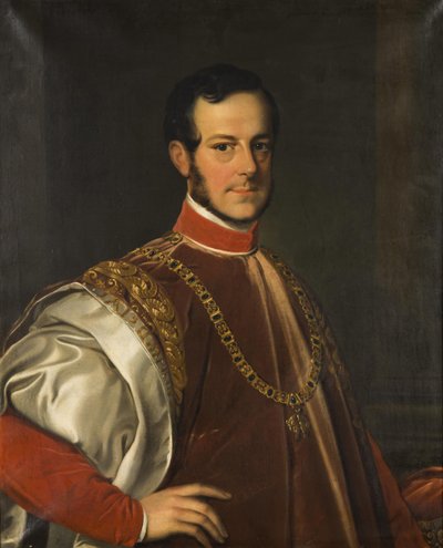 Retrato do príncipe Johann Adolf II de Schwarzenberg 1799-1888, 1852. de Karl Ludwig Philippot