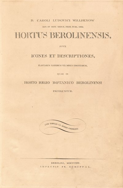 O jardim de Berlim de Karl Ludwig Willdenow