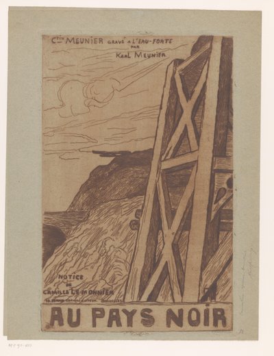 Paisagem de montanha com construção industrial
Página de título para: Lemonnier, Au Pays Noir, [1885] de Karl Meunier