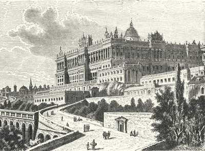 Palácio Real, Madrid, Espanha (gravura) de Karl Muller