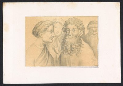 Três homens e um jonge vrouw Desenhos e estudos de um mestre holandês do século XV. Século. Baseado nos originais mantidos na Biblioteca Real de Berlim (título da série) de Karl Palzow