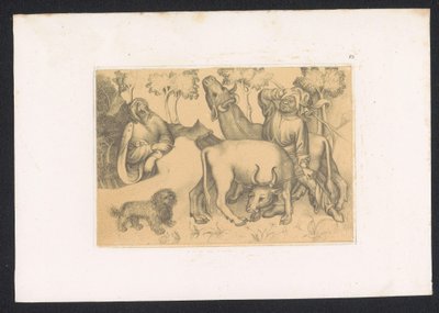 Paulus van Thebe é conhecido com dois ossens Desenhos e estudos de um mestre holandês do século XV. Século. Baseado nos originais mantidos na Biblioteca Real de Berlim (título da série) de Karl Palzow