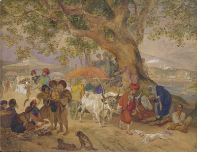 Sweet Water Springs perto de Constantinopla, 1849 de Karl Pavlovich Bryullov