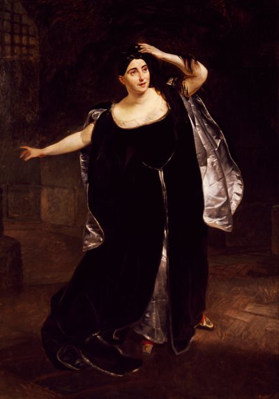 Giuditta Pasta (1797-1865), soprano italiano, na cena louca de Anna Bolena, da ópera de Gaetano Donizetti de Karl Pavlovich Bryullov