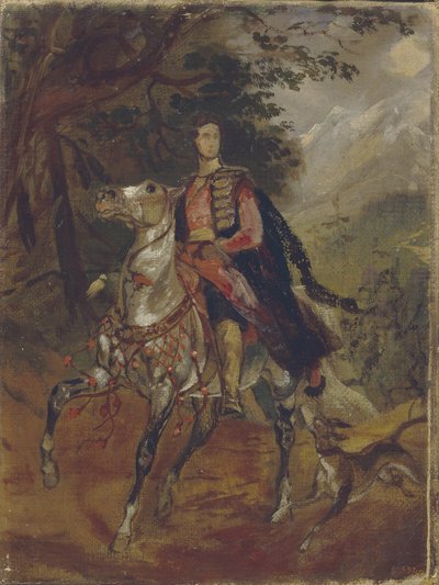 Retrato do conde Anatole Nikolaievich Demidov, 1º príncipe de San Donato 1812-1870, c. 1831 de Karl Pavlovich Bryullov
