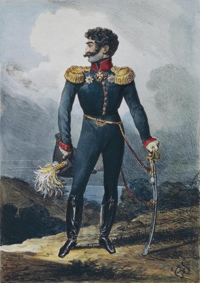 Retrato do príncipe Valerian Grigoryevich Madatov 1782-1829, 1822 de Karl Pavlovich Bryullov