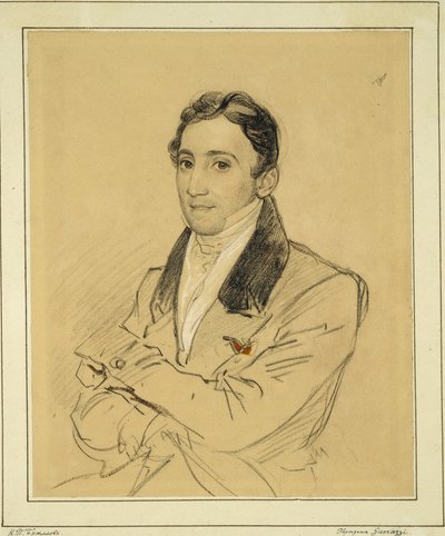 Retrato do escritor Francesco Domenico Guerrazzi 1804-1873, 1834 de Karl Pavlovich Bryullov