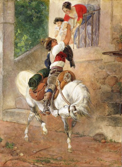 Retorno de uma casa de pastor romana, 1851-1852. de Karl Pavlovich Bryullov