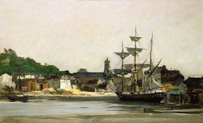O porto em Honfleur de Karl Pierre Daubigny