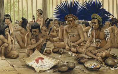 Festa dos mortos dos índios Bororo do Brasil Central de Karl Von den Steinen