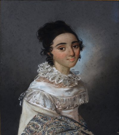 Retrato de Yekaterina Emmanuilovna Abamelik-Lazareva 1806-1880, née Bird-Bey, 1820 de Karl Wilhelm Bardou