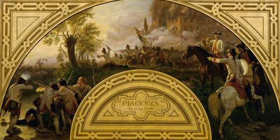A Batalha de Piacenza 1746 de Karl von Blaas