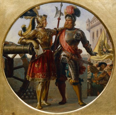 Imperador Maximiliano I e George de Frundsberg de Karl von Blaas