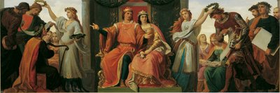 Leopoldo, o Glorioso como patrono das artes e ciências de Karl von Blaas