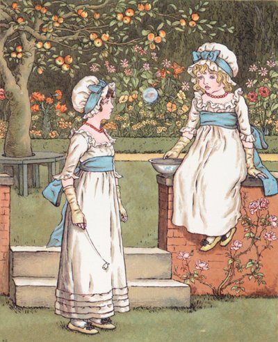 Bolhas (litografia a cores) de Kate (after) Greenaway