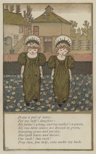 Desenhe um balde de água (cor litho) de Kate (after) Greenaway