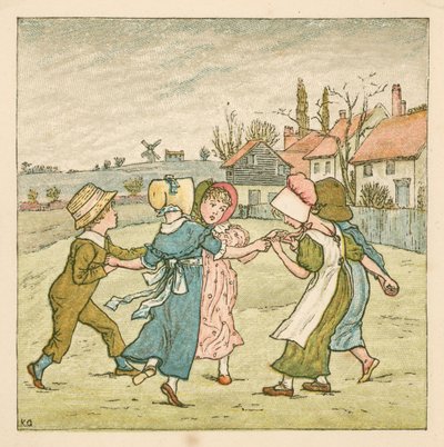 Anel A Anel ORoses (cor litho) de Kate (after) Greenaway