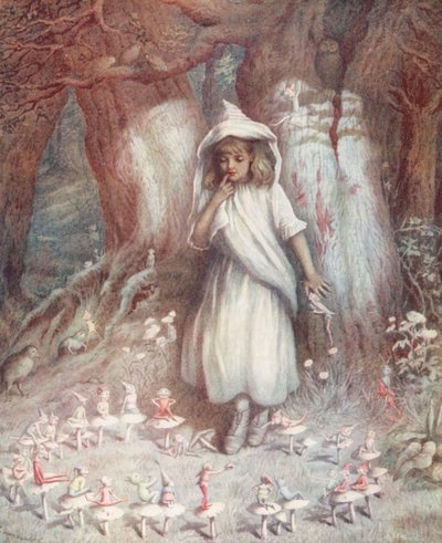 O anel dos elfos (litografia a cores) de Kate (after) Greenaway