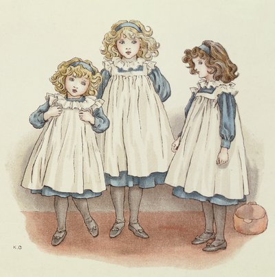 Mas os Flinders foots estavam frios, do April Babys Book of Tunes, 1900 de Kate Greenaway