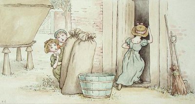 Esconder e procurar (aguarela sobre papel) de Kate Greenaway