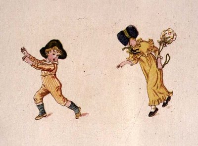 Brincando de "Um dia na vida de uma criança de Kate Greenaway