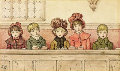 Cantando na igreja de Kate Greenaway