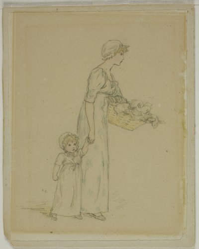 mulher com filho de Kate Greenaway