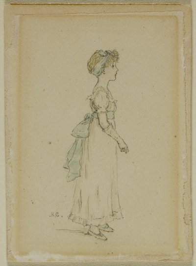 Moça com fitas azuis de Kate Greenaway