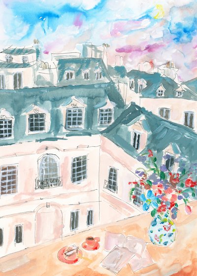 Telhado parisiense de Katharina Puritscher