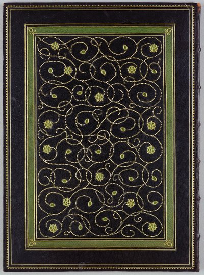 Capa para "A Brief History of Printing" de Emery Walker (1851-1933) 1911 (couro e & ouro) de Katharine Adams