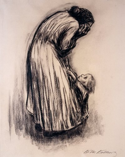 Mulher desesperada com criança, de Käthe Kollwitz