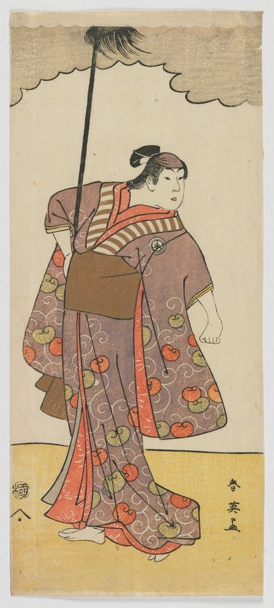 O ator Iwai Hanshiro IV como um yakko feminino (lacaio) período Edo, c.1791 (impressão xilogravura colorida) de Katsukawa Shun ei