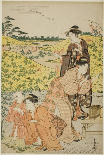 Uma festa de piquenique de Katsukawa Shuncho