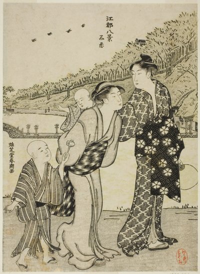 Shinobazu Pond, da série "Eight Views of Edo (Koto hakkei)" de Katsukawa Shuncho