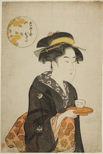 A Garçonete Okita do Naniwaya de Katsukawa Shuncho