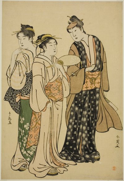 O ator Iwai Hanshiro IV em traje de rua (por Shun