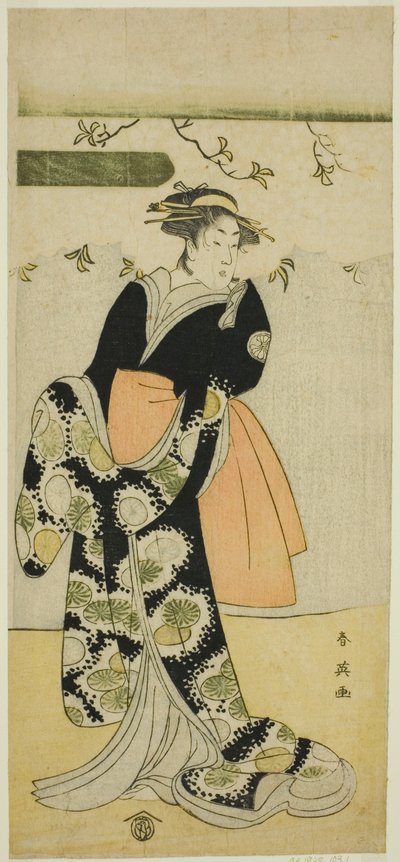 O ator Segawa Kikunojo III num papel não identificado de Katsukawa Shun
