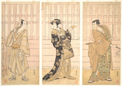 Na Sala de uma Casa do Yoshiwara, ca. 1788. de Katsukawa Shunko