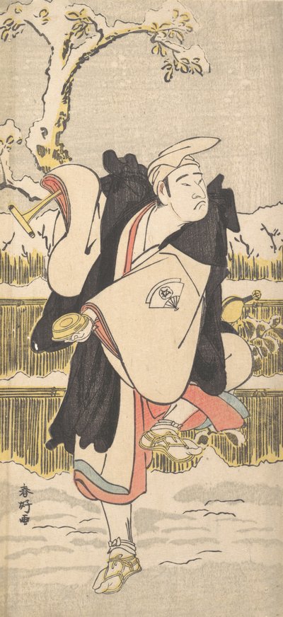 Onoe Matsusuke como Monge Budista Kannen-Butsu ou Mendicante, ca. 1790. de Katsukawa Shunko