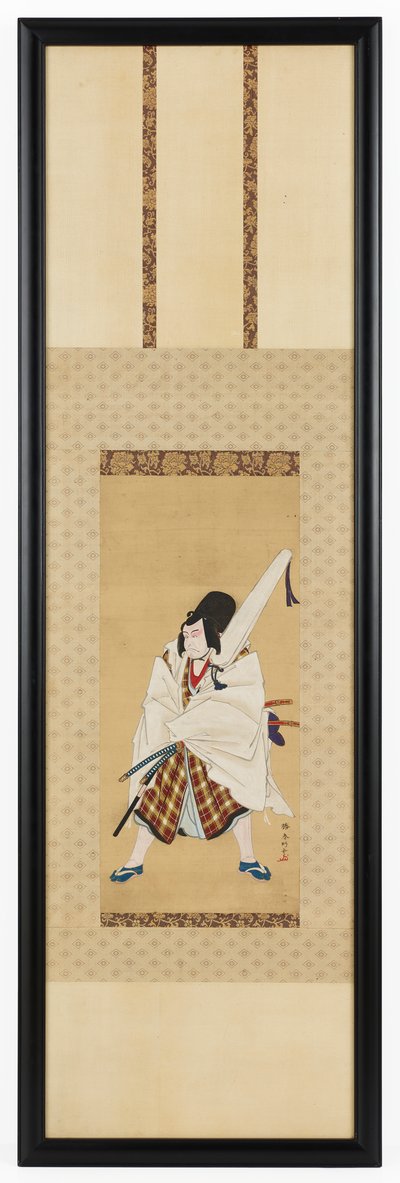 O ator Ichikawa Ebizo III como Matsuomaru na peça Sugawara and the Secrets of Calligraphy, 18º de Katsukawa Shunko